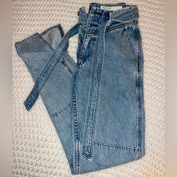 Rag & Bone Mia Yoke Straight Leg Jeans - Picture 8 of 8